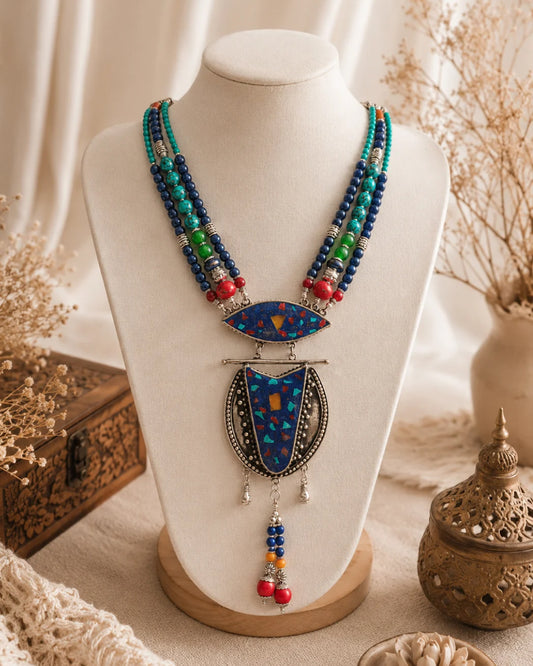 Tibetan Lapis Lazuli Necklace — second view