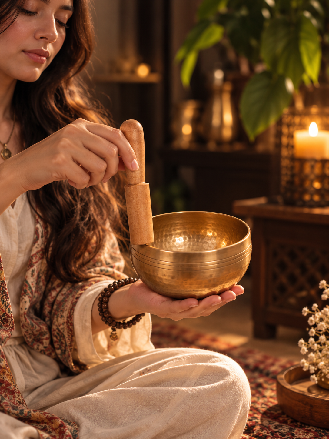Nepali meditation singing bowl