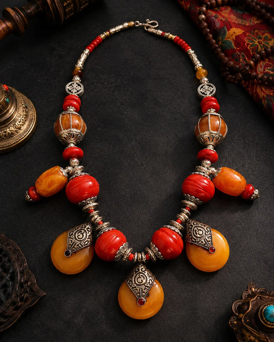 Amber Necklace — handmade amber bead necklace