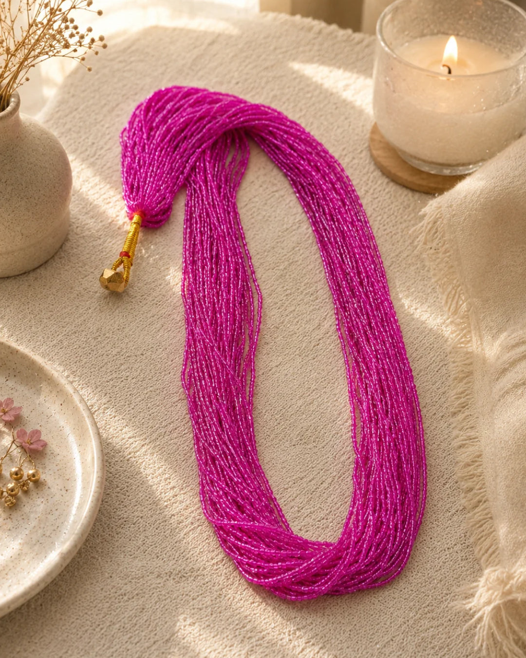 Japanese Beaded Necklace — handmade Japanese beaded necklace