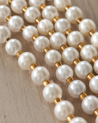 Layered Pearl Necklace — second view