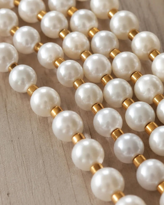 Layered Pearl Necklace — second view