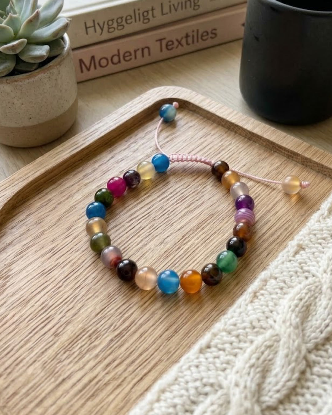 Multicolor Agate Stone Bracelet