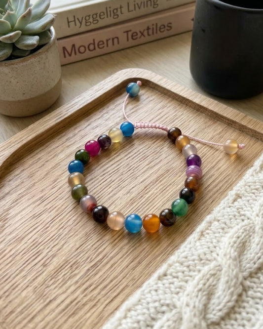 Multicolor Agate Stone Bracelet