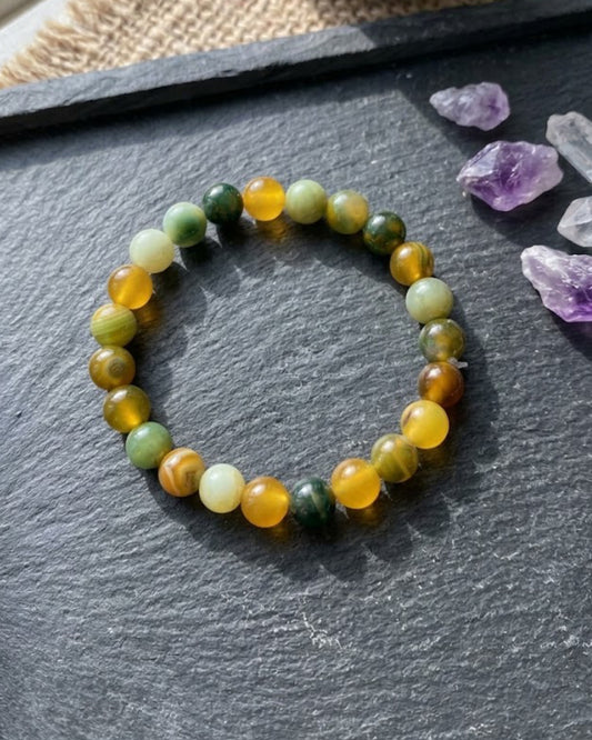 Multicolor Agate Stone Bracelet