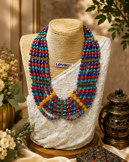 Nepali Handmade Stone Necklace — second view