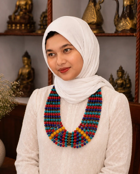 Nepali Handmade Stone Necklace — handmade Nepali stone necklace