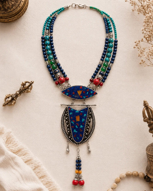 Tibetan Lapis Lazuli Necklace — handmade lapis lazuli necklace