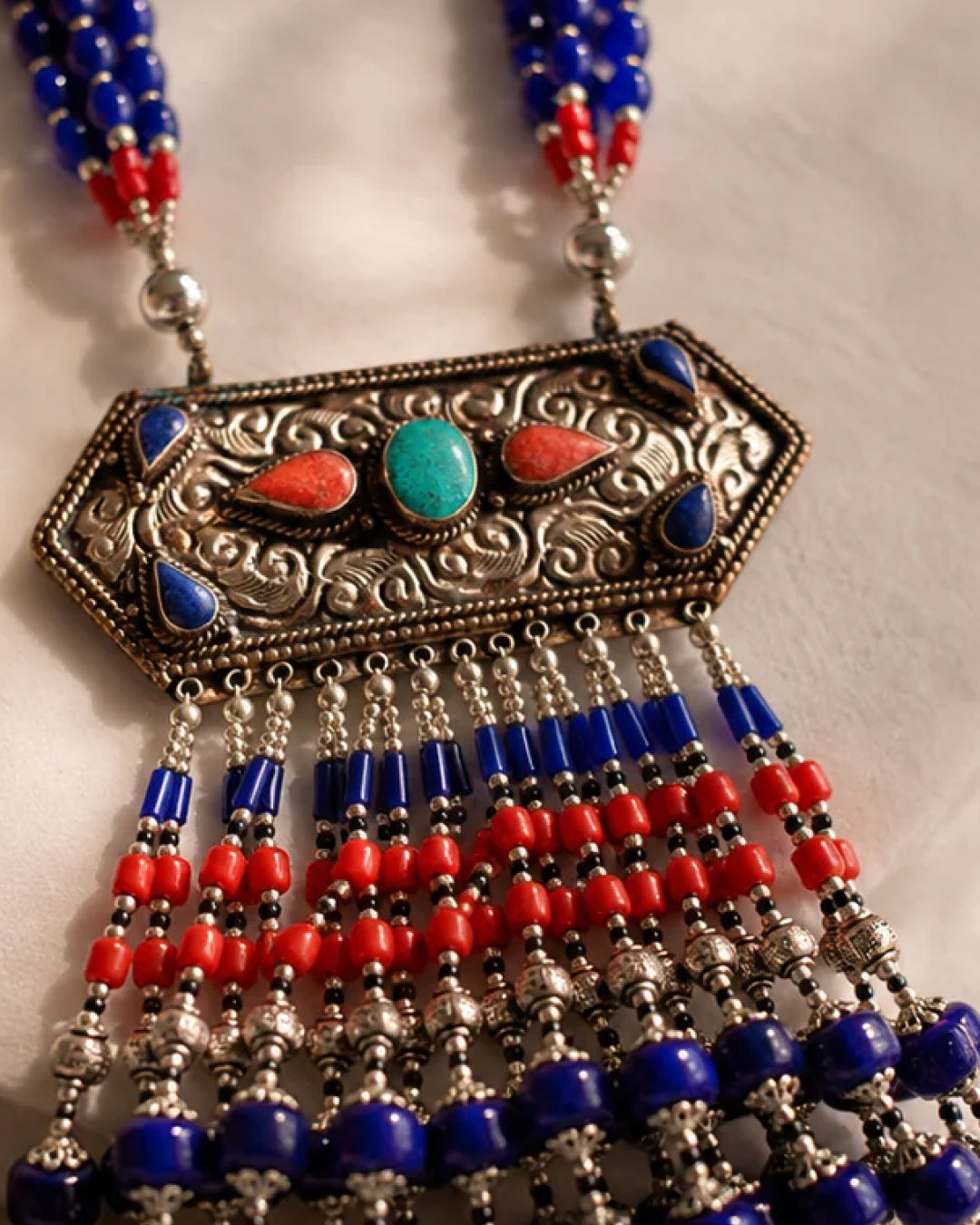 Tibetan Metal Necklace — third view
