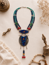 Tibetan lapis stone necklace