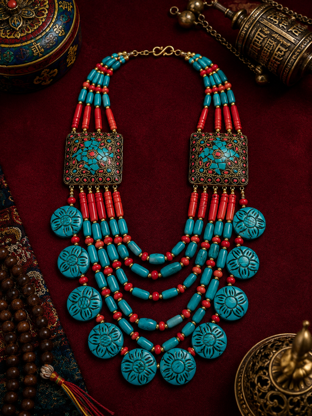 Tarquise layerd necklace