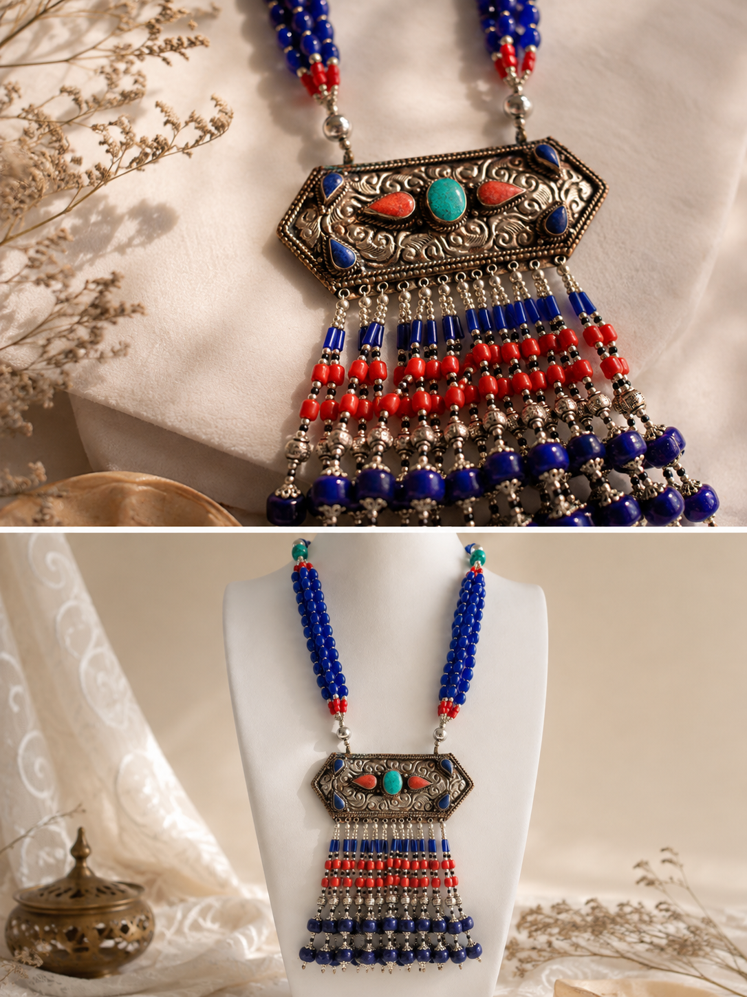 Tibetan metal necklace