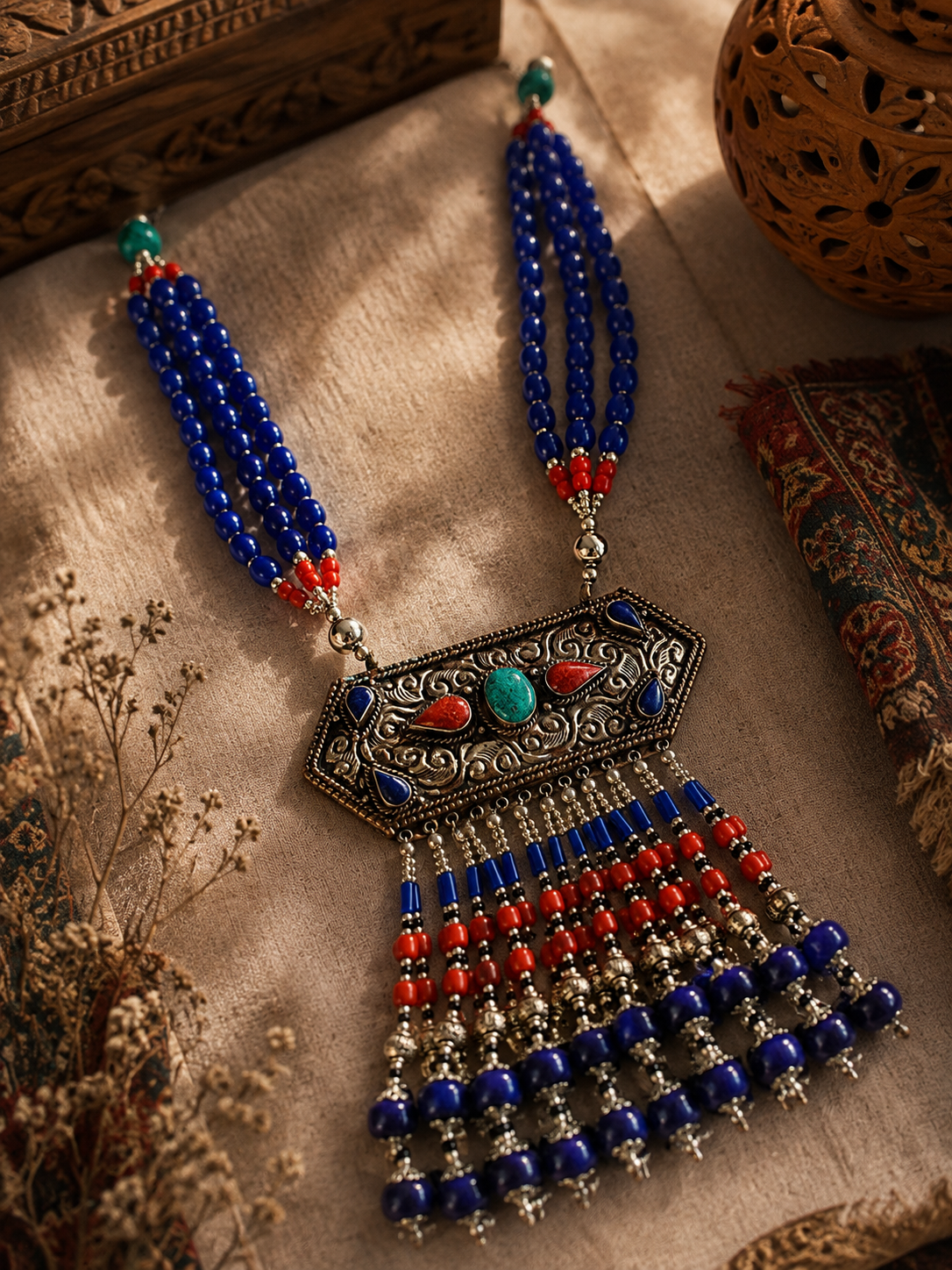Tibetan metal necklace