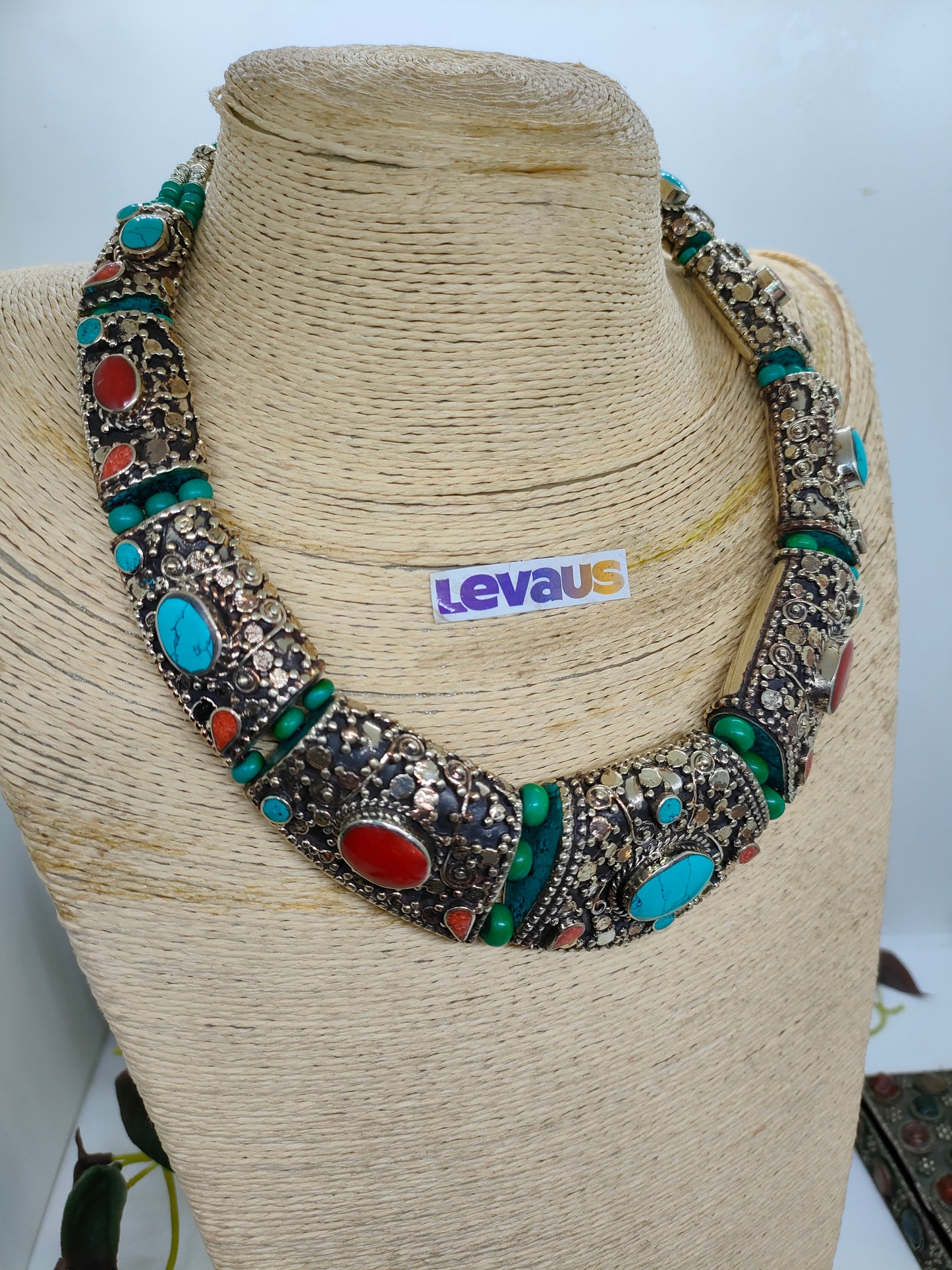 Tibetan tribal metal necklace